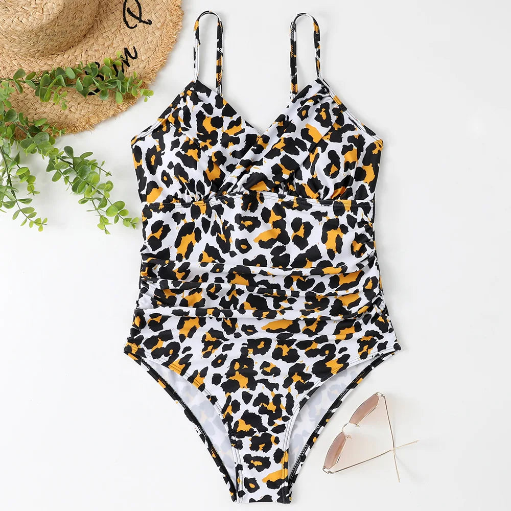 S - XXL Sexy Wrinkled One Piece Swimsuit Women Swimwear Female Monokini Swimsuits 2025 Bathing Suit Swim Beach Wear Bodysuit