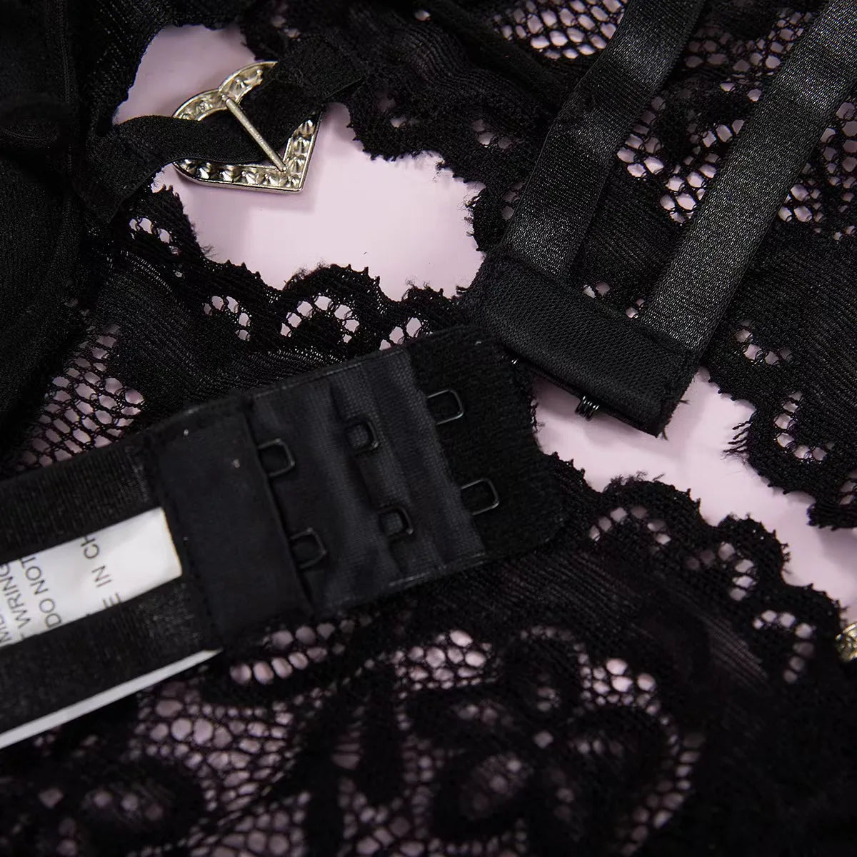 Sexy lingerie European and American Internet celebrity pure desire see-through mesh splicing sexy lace jumpsuit