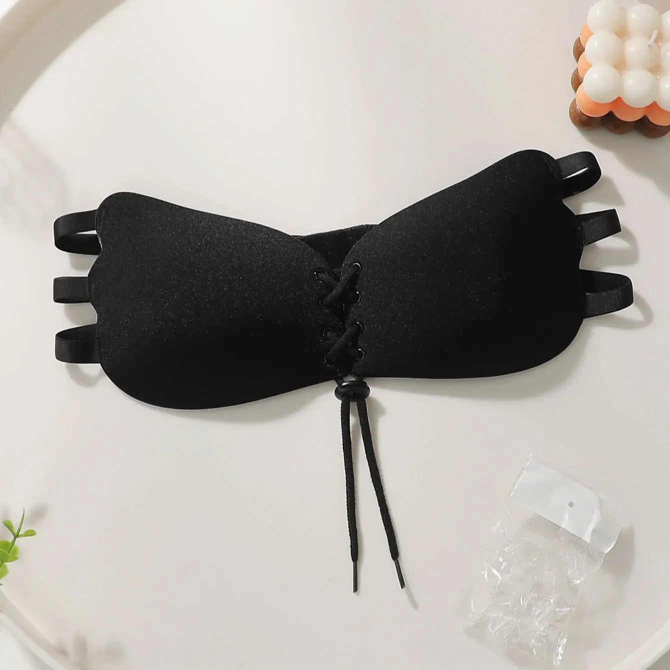 Sexy Front Closure Push Up Bra for Women bra Invisible Seamless Strappy Design black Lingerie Date Night J051