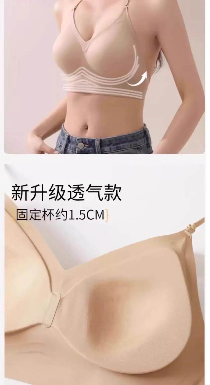 American Style Backless Bra Or Women Multiway Halter Bralette Push Up Small Chest Gather Sexy Cross U Back No Underwire Seamless