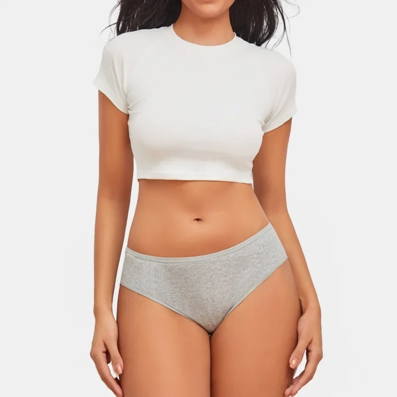 Women's Seamless Cotton Briefs Women Panties Solid Color Breathable Underwear Female Low Waist Soft Lingerie S-XXL