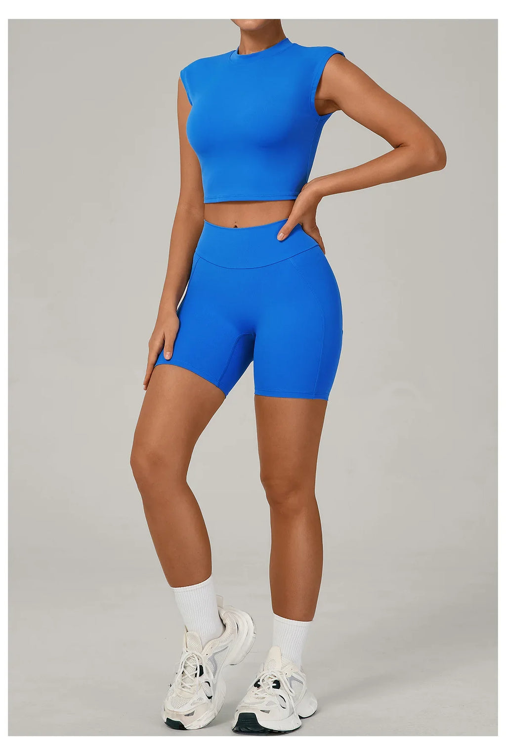Naked Yoga Sets Women Quick Drying Slim Sports Shirt Fitness Suit Outdoors Sport High Waist Shorts Tight Running Workout Clothes