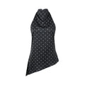 Women Halter Tank Tops Dots Print Asymmetric Hem Vest 2026 Summer Fashion Sleeveless Elegant Retro Blouses Streetwear