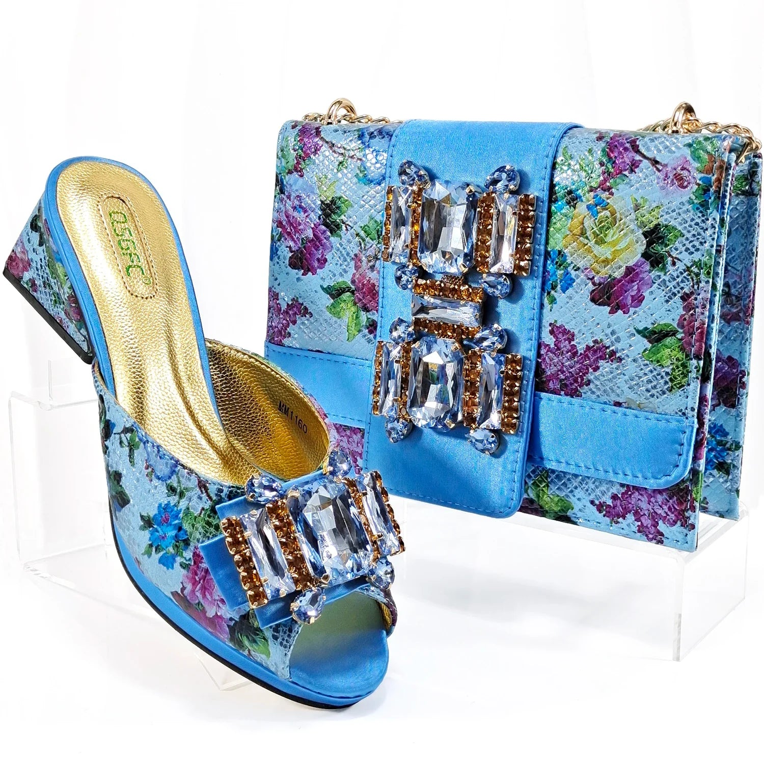 Doershow New Arrival Shoes and Bag Set African Sets 2024 green Nigerian Women Shoes and Matching Bags Set for wedding   HAA1-8