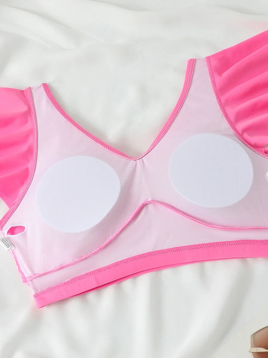 2026 Ruffle Bikinis Women Sexy Swimwear Female High Wasit Swimsuit Bathers Bathing Swimming Swim Suit Beachwear Summer