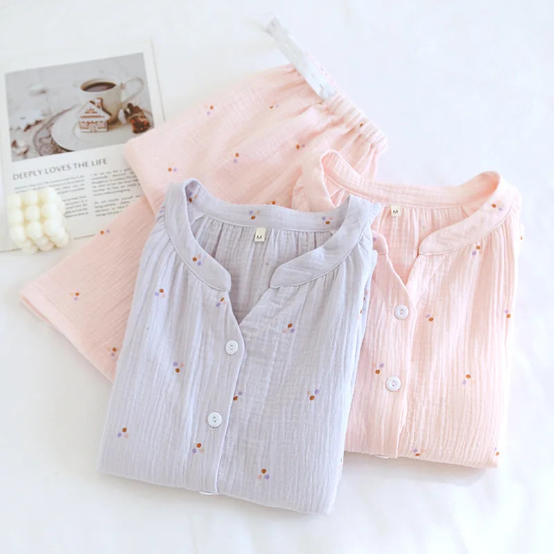 Maternity Pajamas Breastfeeding Clothes Woman Feeding Nightie Autumn Long Sleeve Sleepwear Women's Cotton Wear Pregnant