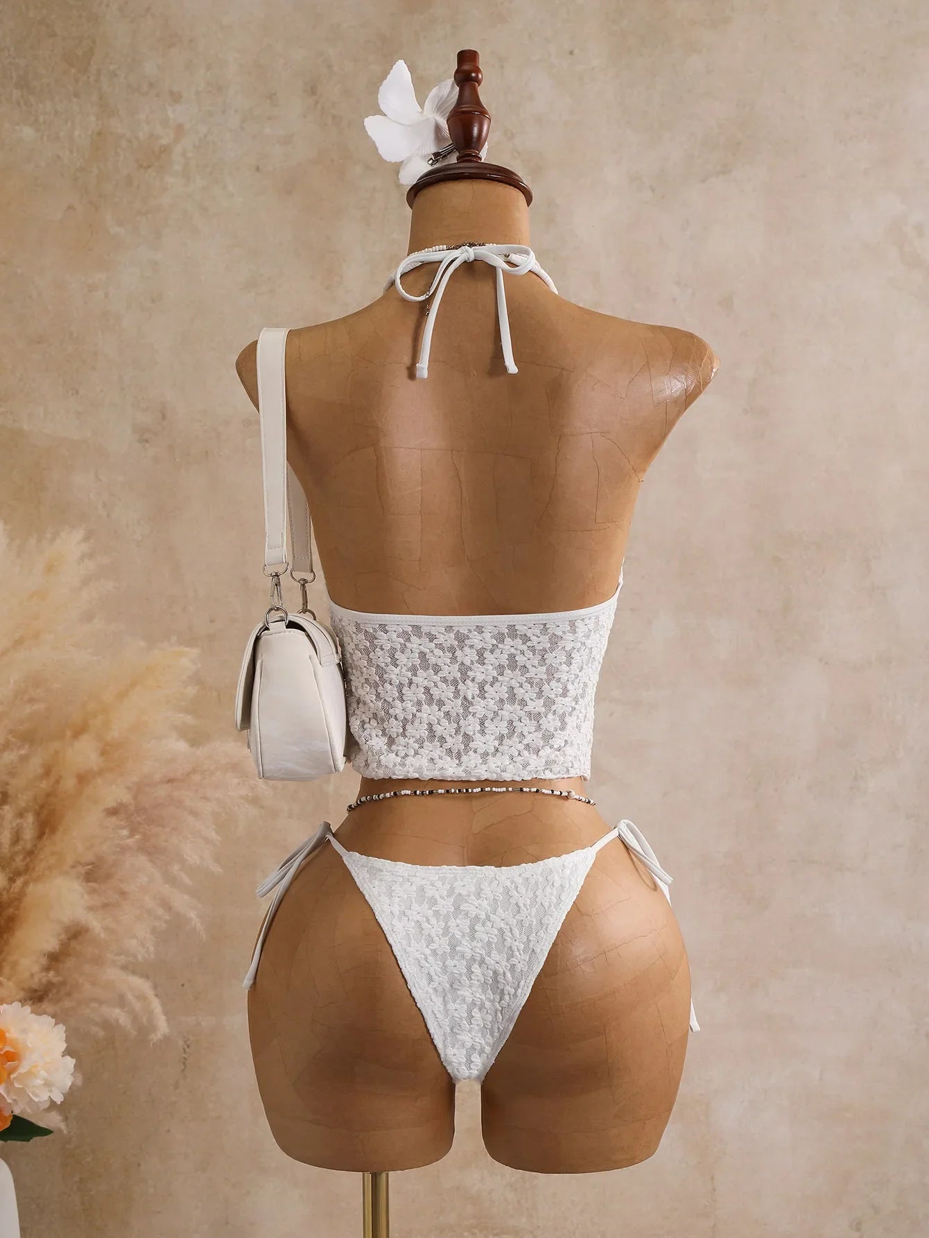 Sexy Black Triangle Bikini Set 2026 Women Lace Front Tie Push Up Crop Top Micro Swimsuit Beach Bathing Suit Two Piece Swimwear