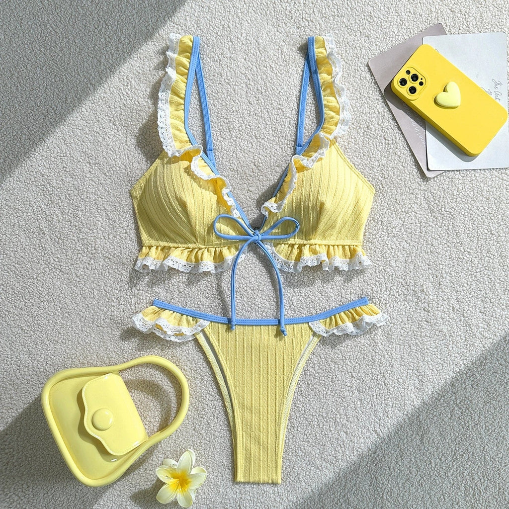 DEKA Brazilian Strappy Micro Sexy Bikini Set Swimsuit Swimwear Women Solid Bathing Suit Swimming Suit Beachwear biquini F
