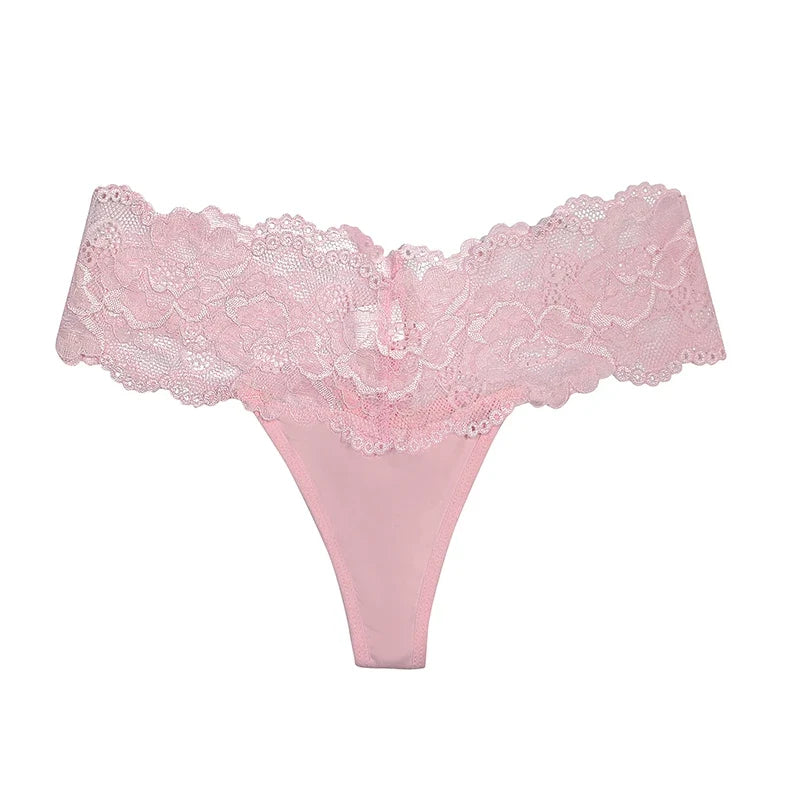 1pcs Multi Color Sexy Women G-string Low Rise Lace Floral Panties Intimate Lingerie Comfort Female Underwear Solid S-XL Thongs