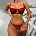 Sujetadores Sexys Lingerie Woman Lace Transparent Underwear Fairy Embroidery Brief Sets Delicate Bra Kit Push Up Breves Sets