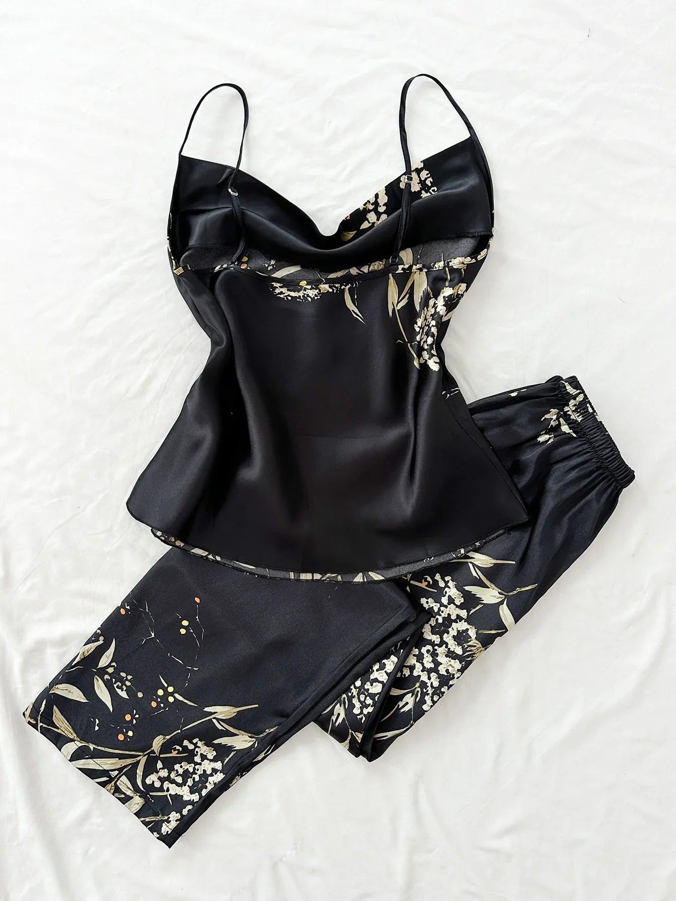 Small Cherry Print Pajamas Set Spring Summer Halter Pants Two Piece Thin Home Wear Women