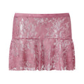 Summer Women Mini Skirts Floral Lace Sheer Elastic Waist A-line Skirt for Beach Vacation Club Cover-ups Streetwear
