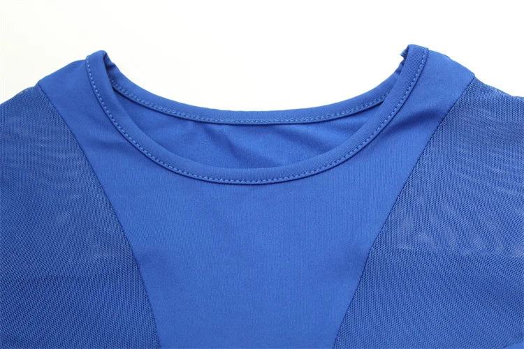 Ahagaga Fashion Mesh Patchwork Sexy Mini Dresses Women Streetwear Regular Casual O-neck Slim Skinny Vestidos Robes Full Sleeve