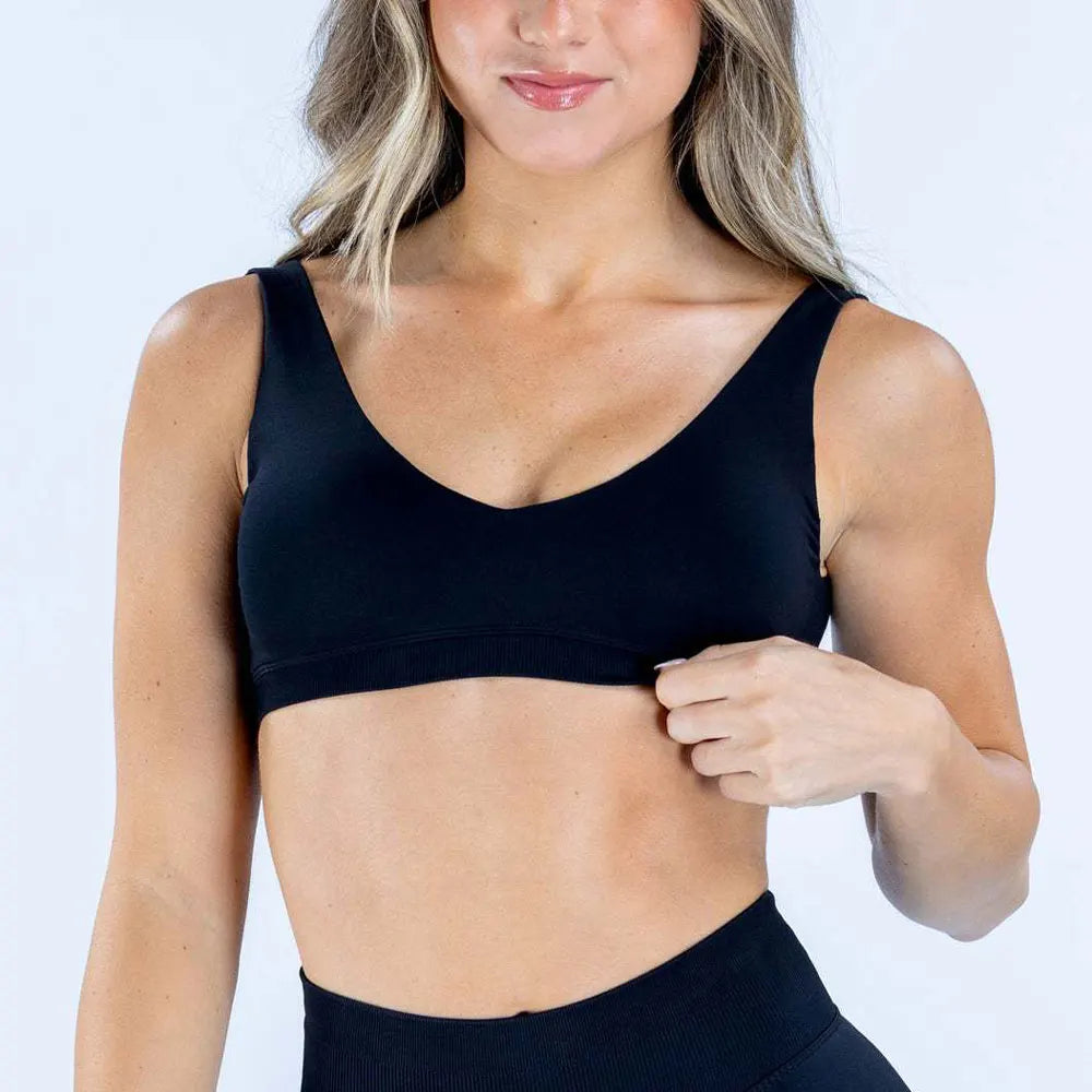 NCLAGEN Impact Scoop Back Bra High Support Yoga Tops Women Push-up Gym Clothes Pilates Sports Underwear Quick Dry Workout Vest