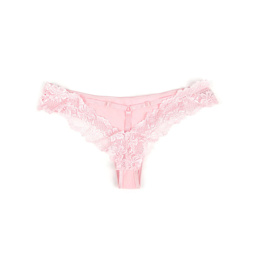 Womens Sexy Underwear Floral Lace Hollow Out Panties Cross Bandage Seamless Low Waist Lingerie Seduction Plus Size Panties Thong