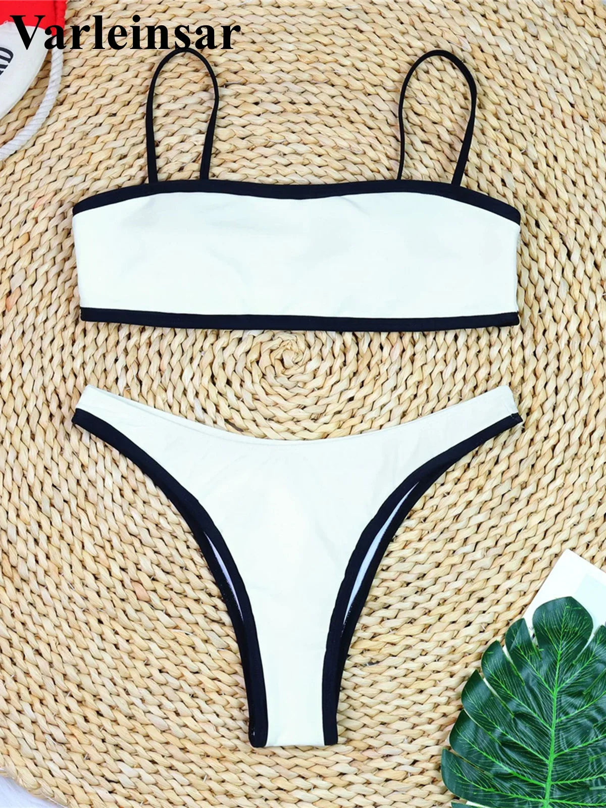Sexy High Cut Leg Brazilian Bikini Women Swimwear Female Swimsuit Two-Pieces Bikini Set Padded Bather Bathing Suit Swim V8316