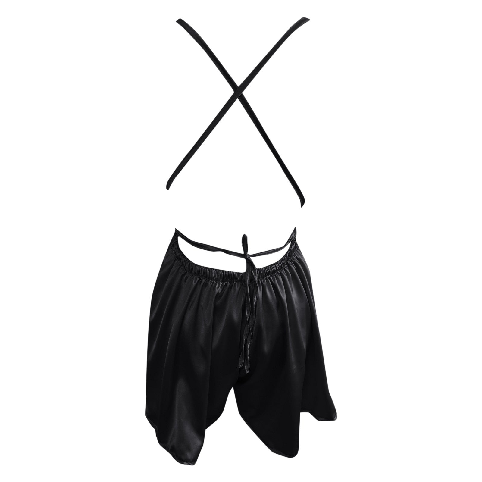 Sexy Lingerie Women's Sexy Dress With Wooden Ear Edge Deep V Neck Neck Tie Backless Sexy Lingerie Set 3x