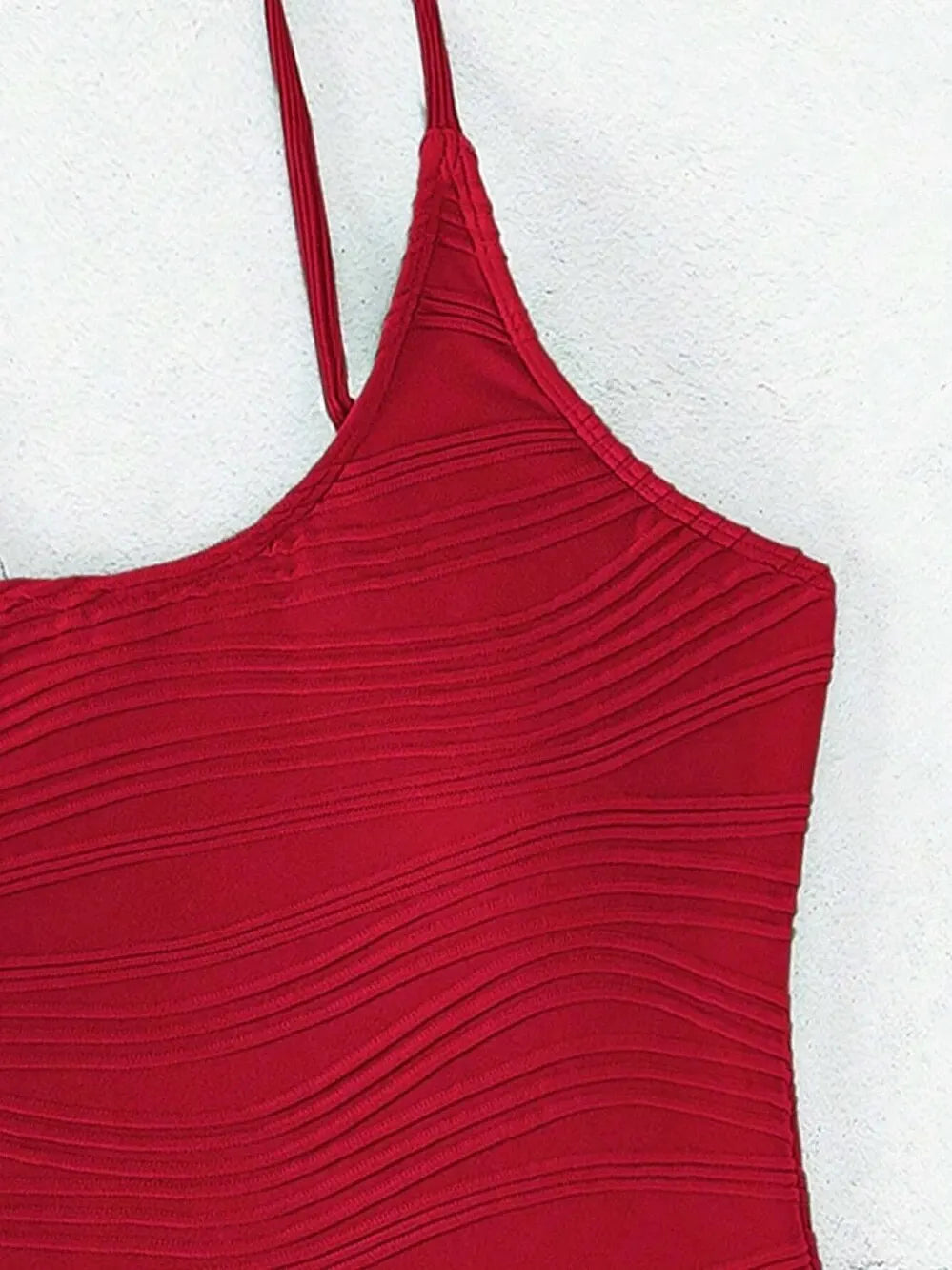 2026 Plain One Shoulder Swimsuit One Piece Solid Swimwear Women Sexy Bathers Bathing Swimming Swim Suit Female Beachwear