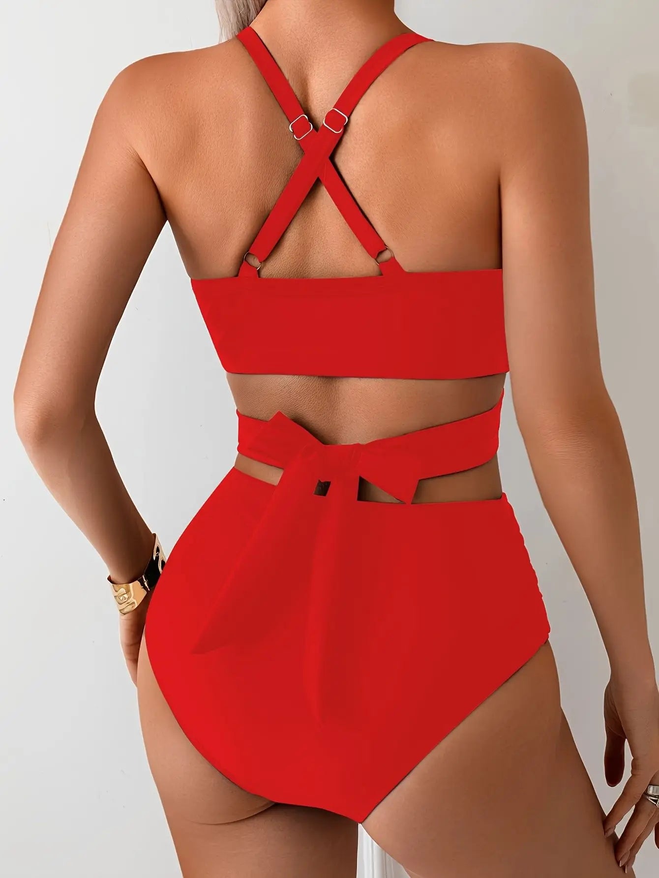 Sexy Black Mesh Patchwork Bikini Set 2026 Women Hanging Neck Bandage Cross High Waist Swimsuit Beach Bathing Suit Swimwear