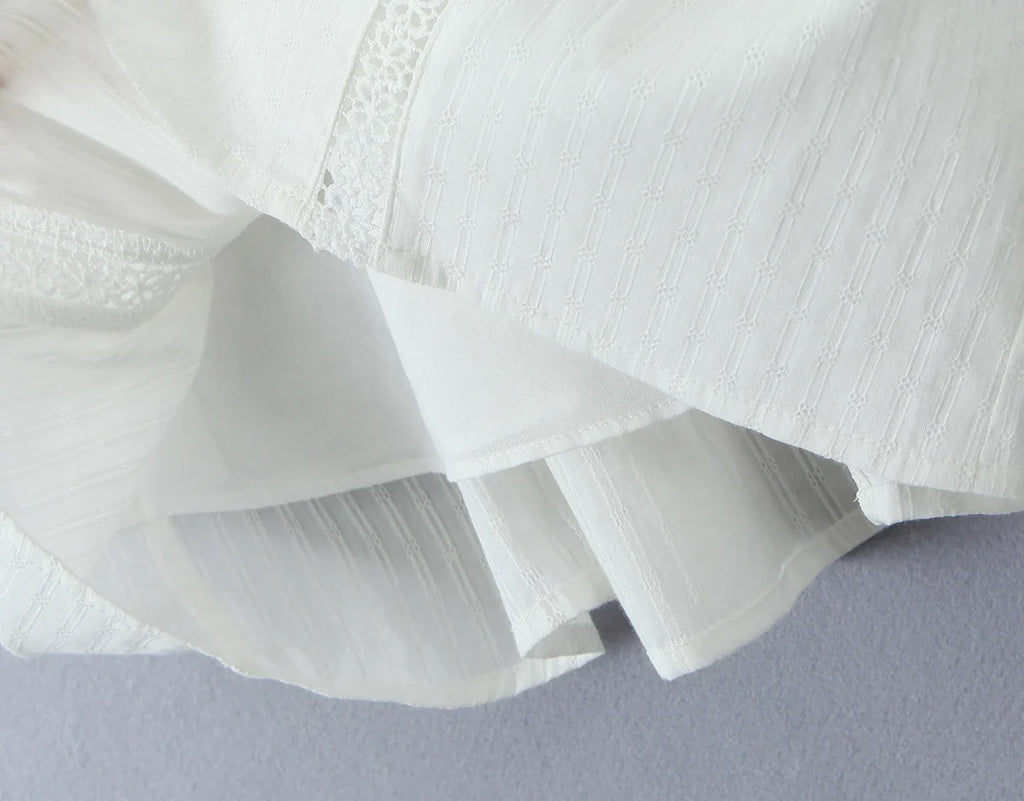 White Lace Dress Summer Women's Dress Bowknot Back Tie Up Short Beach Vestidos Female Sleeveless Mini Casual Cotton Dress 2025