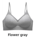 Japan Style Seamless V-Neck Halter Bra Small Bust Petite Straps Open Back Sexy Underwear Women One Piece Comfort Fit Daily Wear