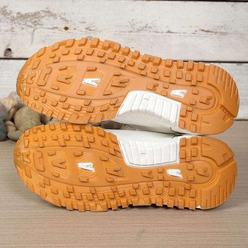2026 Spring Stripe Thick Sole Sneakers Women Comfortable Anti Slip Platform Sport Sneakers Woman Casual Lace Up Running Shoes