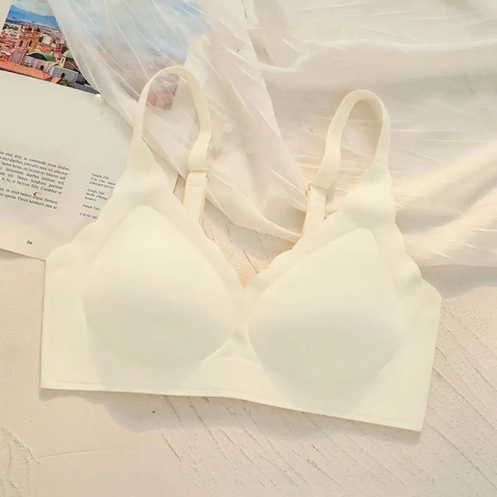 Women's Wireless Bra Full Coverage Push Up Support Bralette Seamless No Underwire Comfort Bra Wavy Edge Yoga Sports Bra