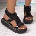 2026  Women Platform Sandals Summer Gladiator Sandals Shoes Thick Heels Ladies White Sandalias Casual