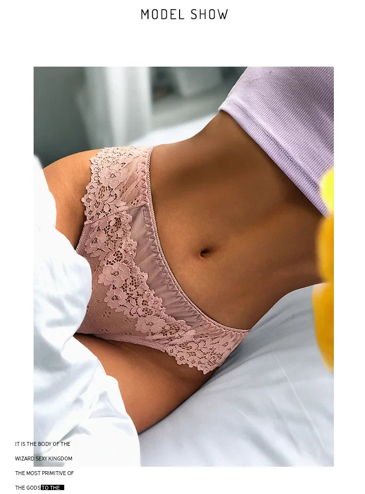 Lace Sexy Girls G String Panties Women Briefs Transparent Thong Thin Hollow Out Underwear Female Low Waist Lingerie Size S-XL