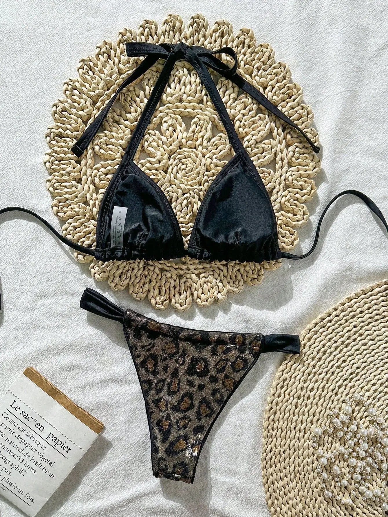 Shiny Brozing Wine Leopard Print Bikini Women Sexy Push Up Bra Pleate Triangle Swimsuit 2026 Beach Bathing Suit Holiday Swimwear