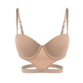 stylish sexy bra T-shirt underton beautiful back half cup smooth and exposed waist slim waist big exposed back push up bra