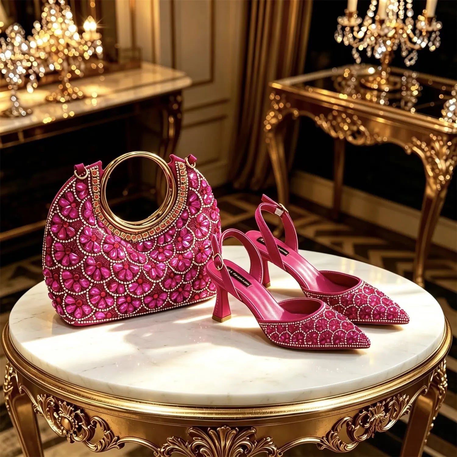Doershow  fashion High Quality African Style Ladies Shoes And Bags Set Latest silver Italian Shoes And Bag Set For Party HGH1-1
