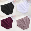 4Pcs/Set Women Cotton Briefs Seamless High Waist Breathable Underwear Female Stretch Comfortable Lingerie New solid color Panty