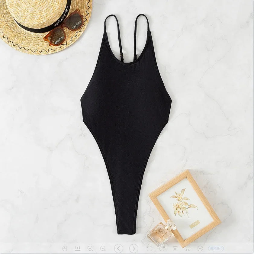 Extreme G String Mini Micro Thong Women Swimwear One Piece Swimsuit Female Backless Monokini Bather Bathing Suit Swim Beachwear