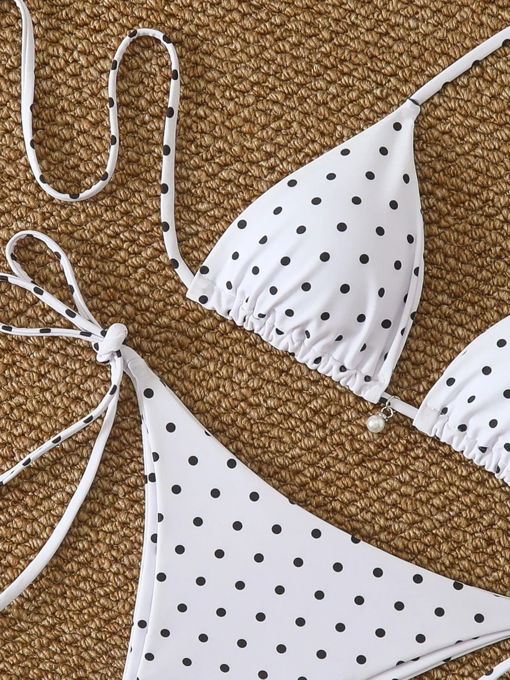 Triangle Halter Thong Bikinis 2026 Women Sexy Swimsuit Dot String Swimwear Female Bathers Bathing Swimming Swim Suit Beachwear