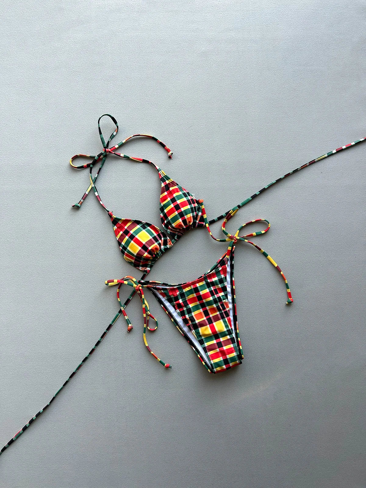 Micro Bikinis 2026 Sexy Women Swimsuit Swimwear Female Bikini Set Plaid Brazilian Biquini Bathing Suit Swimming Suit Beachwear
