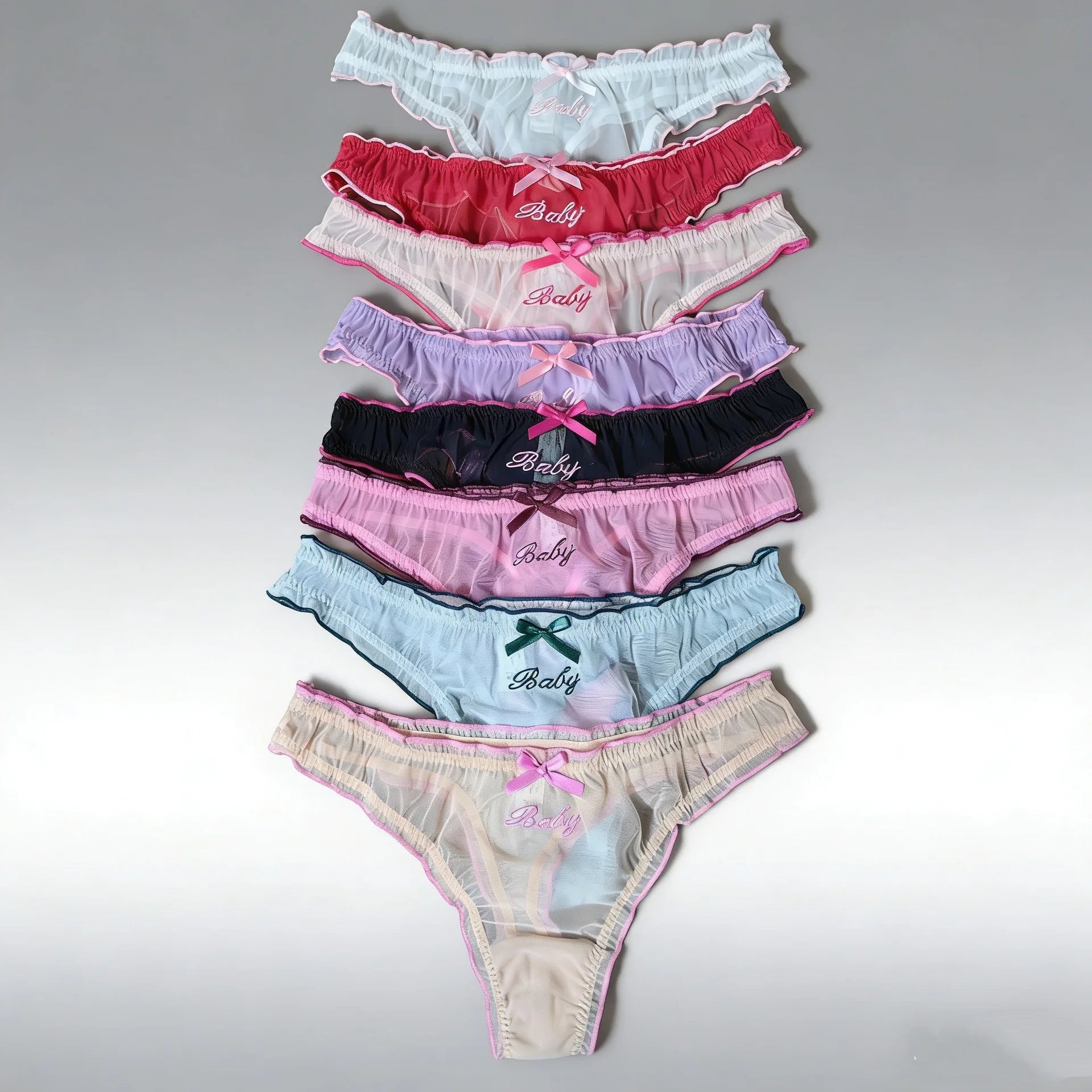 Lace G String Thin Mesh Sexy Girls Panties Women Briefs Thong Hollow Out Underwear Transparent Female Low Waist Lingerie