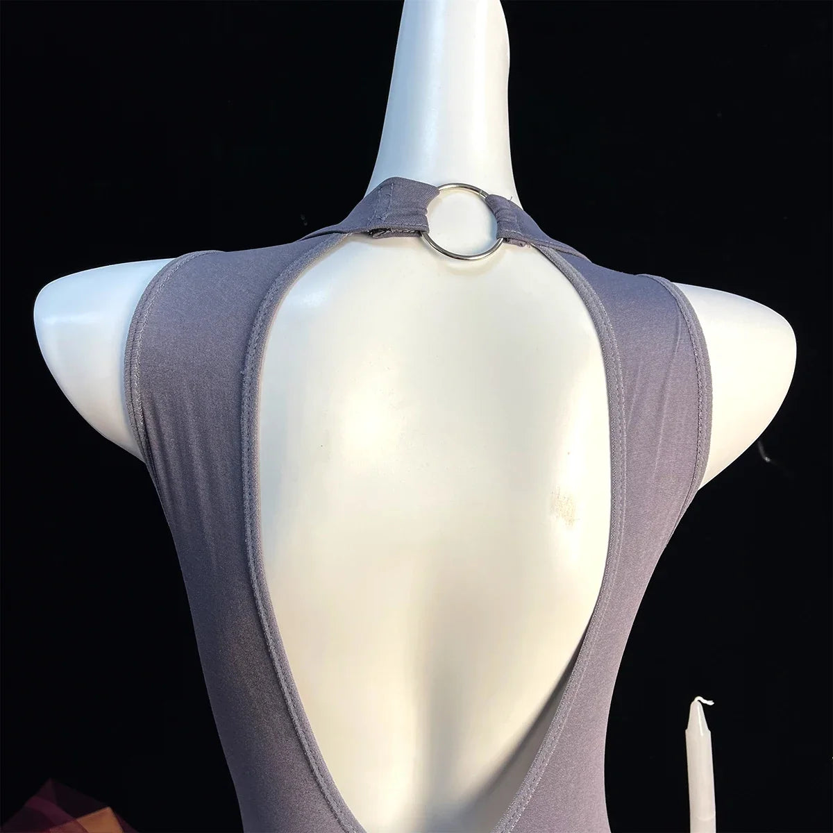 Sexy Crotchless Lingerie Women Hollow Sexiest Bodysuit Erotic Costumes Baby Doll Dress Elastic Porn Underwear Open Crotch Outfit