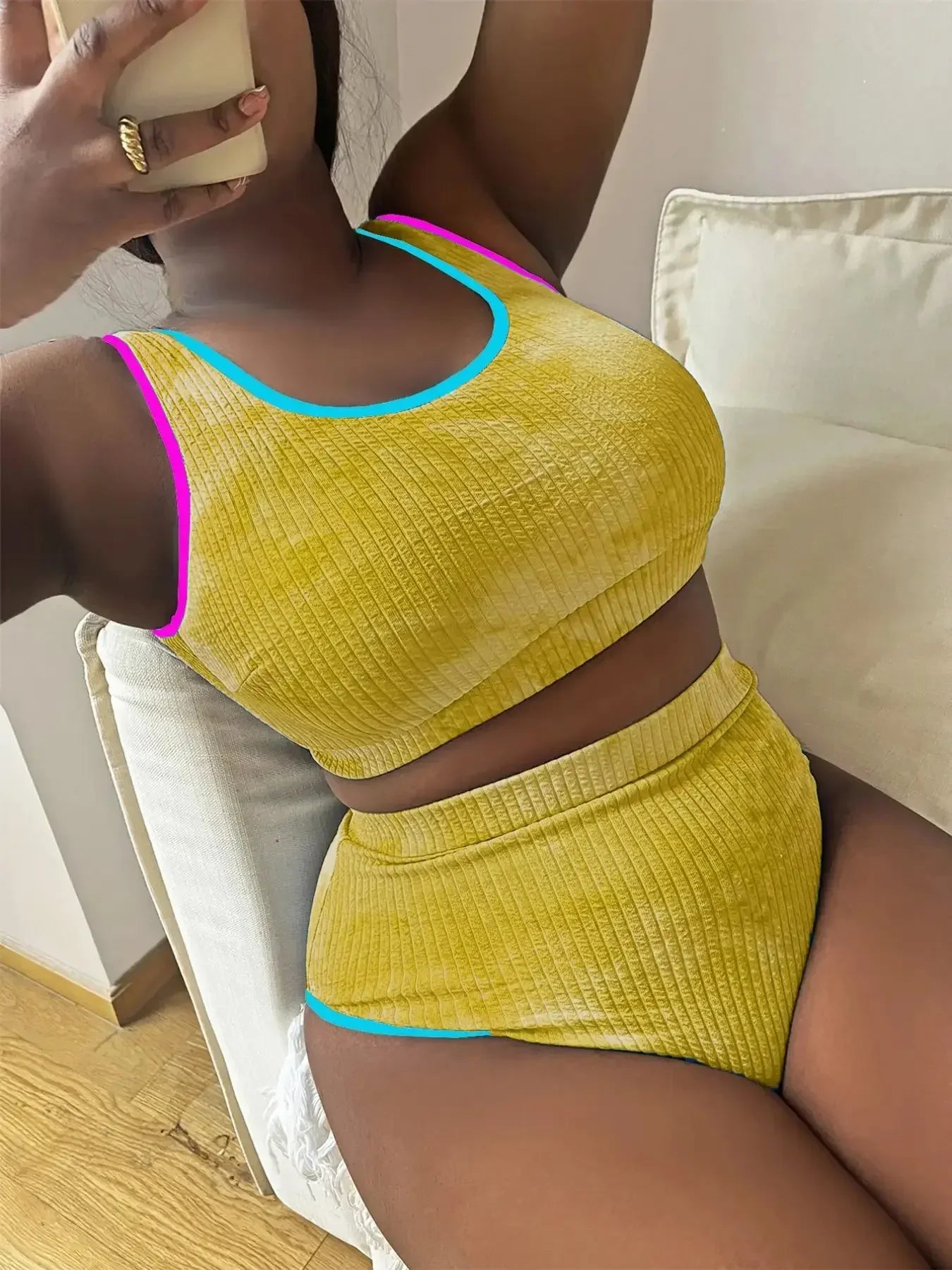 Large Size 3XL Women's Patchwork Swimsuit Sexy Backless High Waist Swimwear Textured Bikini Set Female Beachwear Holiday Biquini
