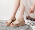 Big Size Minimalist Slingback Wedge Sandals For Women Outdoor Summer Platform Shoes Light Weight Soft EVA Female Leisure Sandals