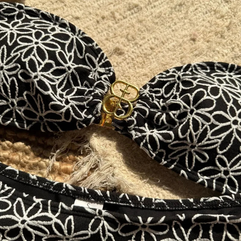 Toucheart 2 Piece Macarons Lingerie Sexy Female Lingerie Strapless Split Swimsuit Bikini Lingerie Sexy Hot Sensual Exotic Sets