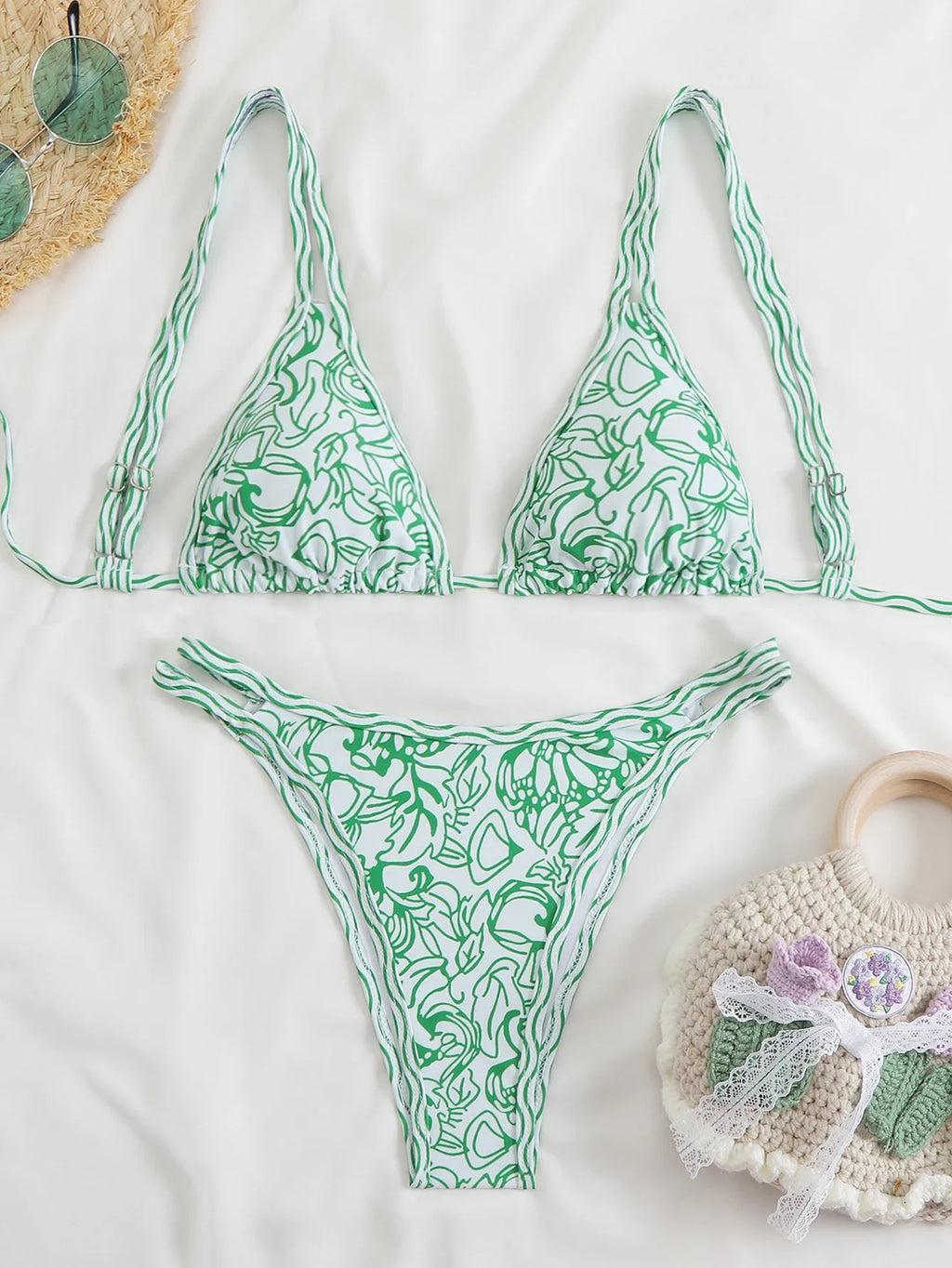 2026 Triangle Strappy Bikini Women Sexy Swimwear Female Brazilian Swimsuit Bathers Bathing Swimming Swim Suit Beachwear Summer