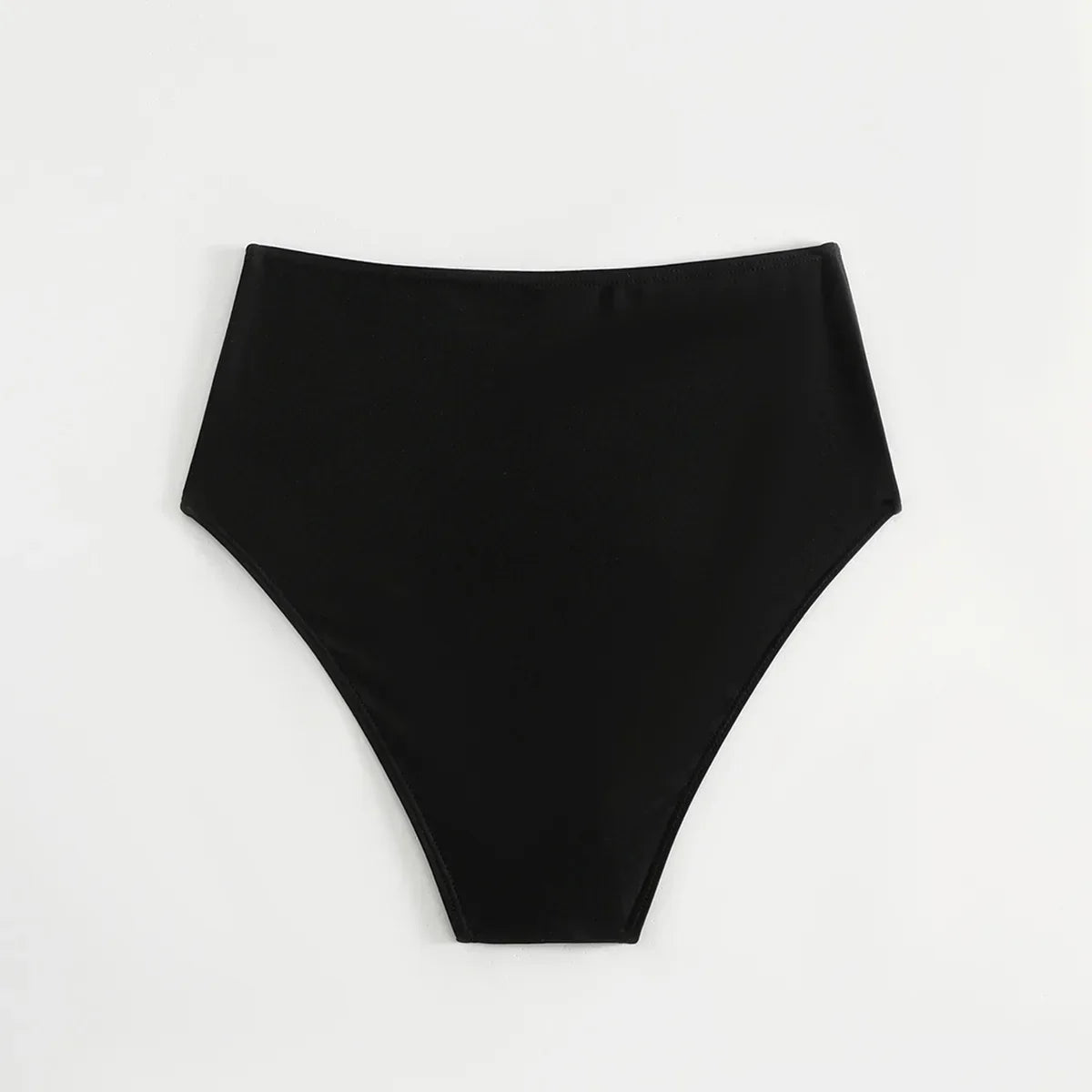 2026 Summer New Women Bikini Swimming Trunks,Solid Color Black Sexy High Waist High Elasticity Bottoms,Beach Swimwear Briefs