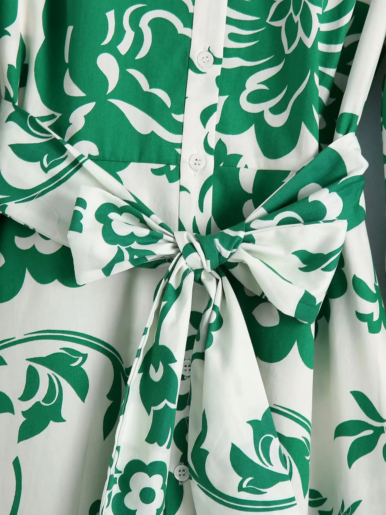 Foridol Casual Button Up Shirt Dress Maxi Long Women Dress Robe Floral Print Green Boho Autumn Winter Sash Laides Dress 2025