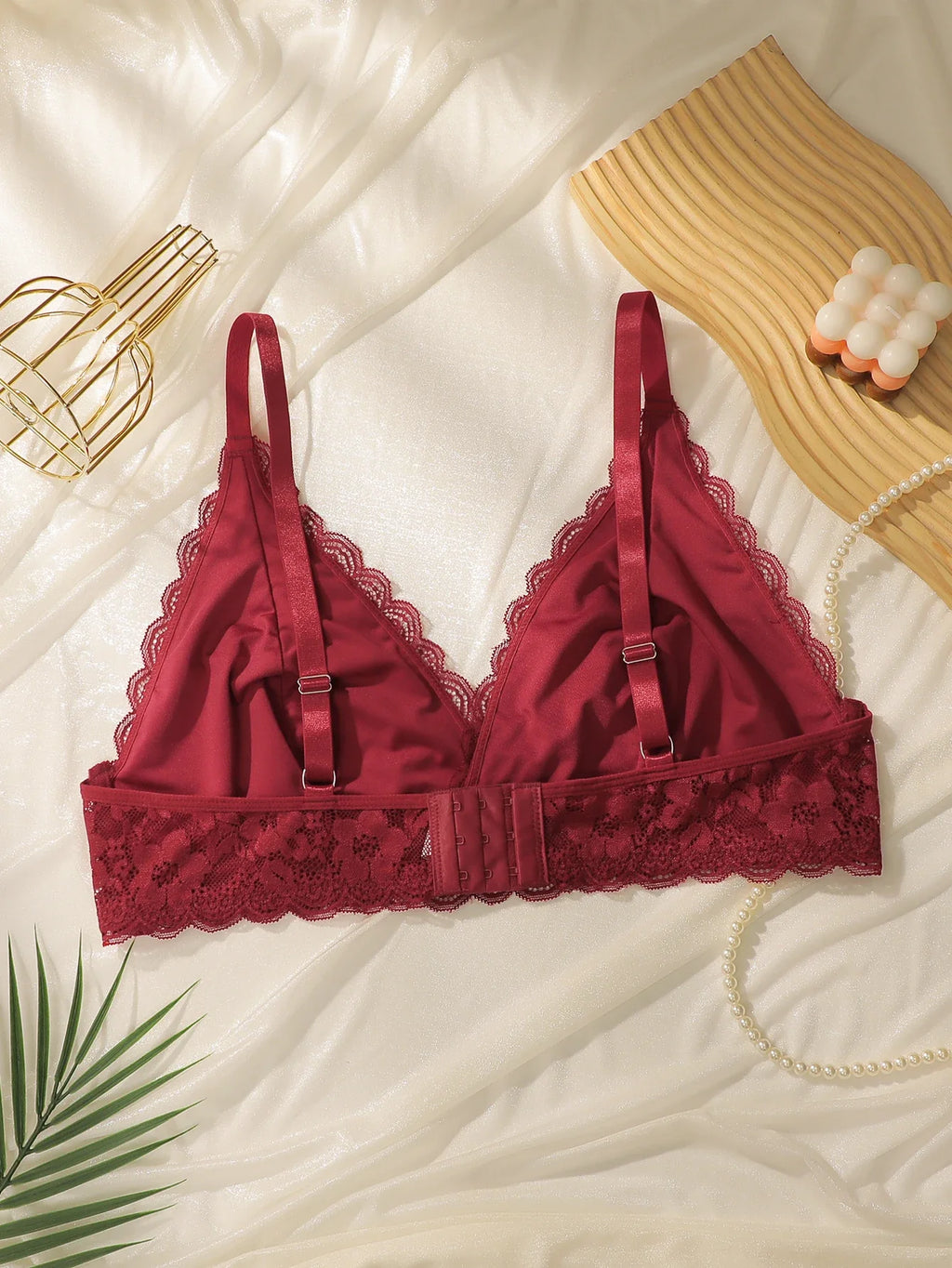 Women's sexy lace plus size bra without steel rin gathered push up straps adjustable breathable close fitting underwear MR2608