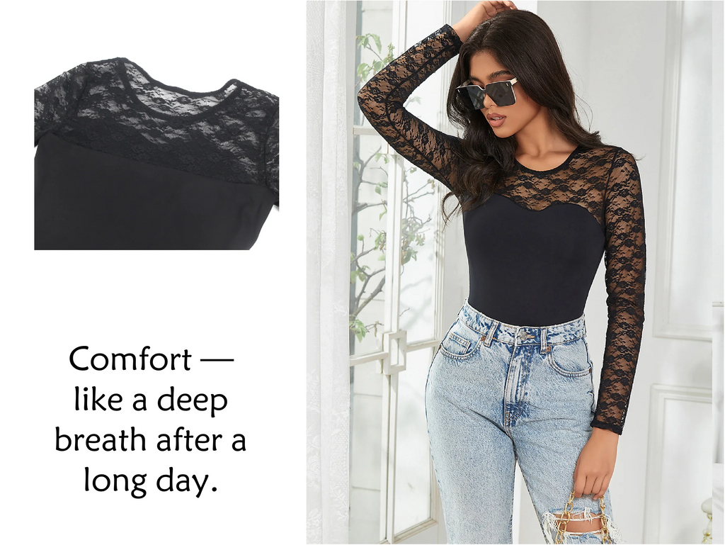 White Lace Teddy Open Crotch Bodysuit Push Up Sexy Swimsuit Material Women Long Sleeve Transparent Sheer Lingerie