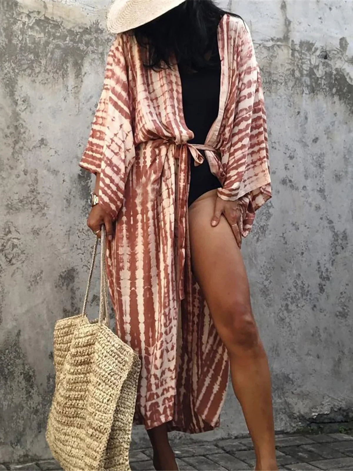 New 10 Colors Printed Long Sleeve With Belt Tunic Beach Cover Up Cover-ups Beach Dress Beach Wear Beachwear Female Women V4521