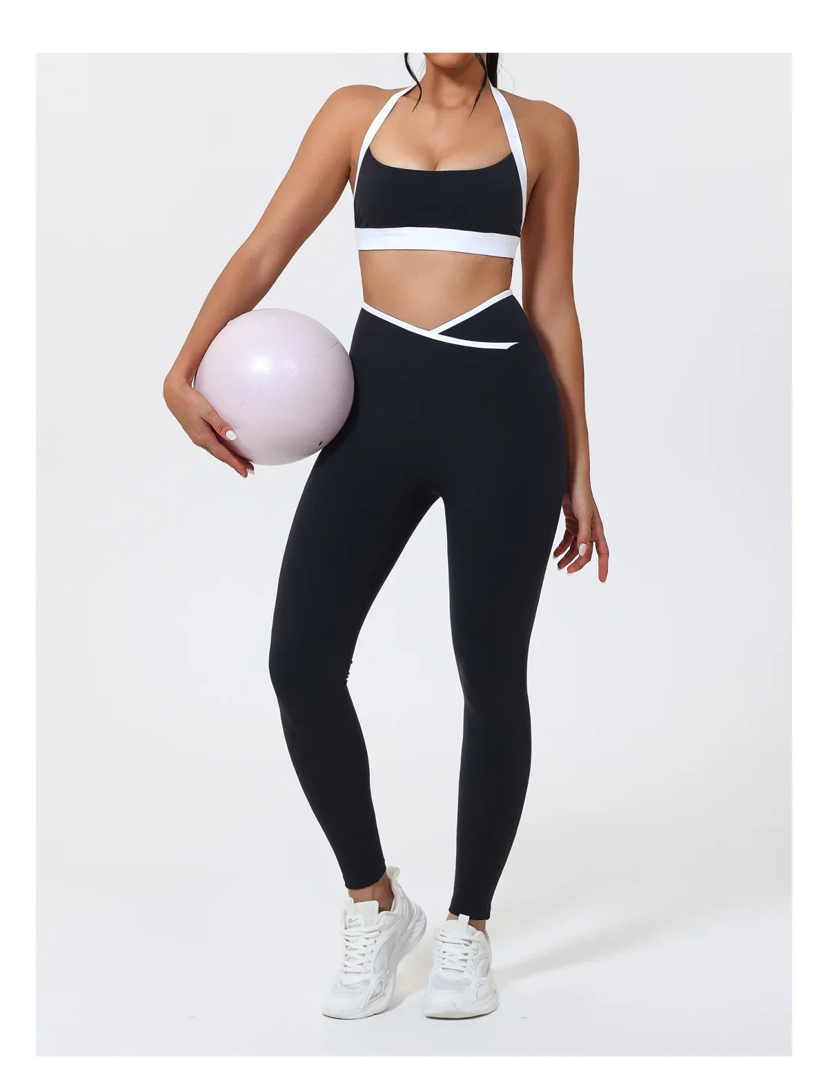 Women Halter Sports Bra Push Up Strappy Sexy Open Back Gym Crop Top Padded Women's Underwear Fitness Workout Yoga Tank Tops