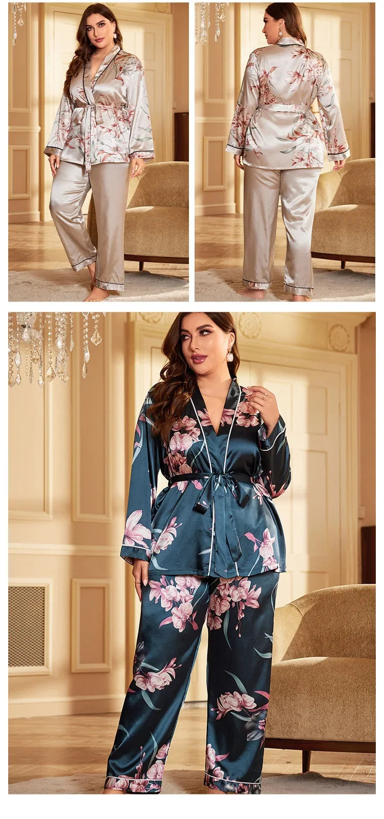 Large size summer  women's bathrobes sexy dressing gown home clothes can be worn outside the ice silk nightgown