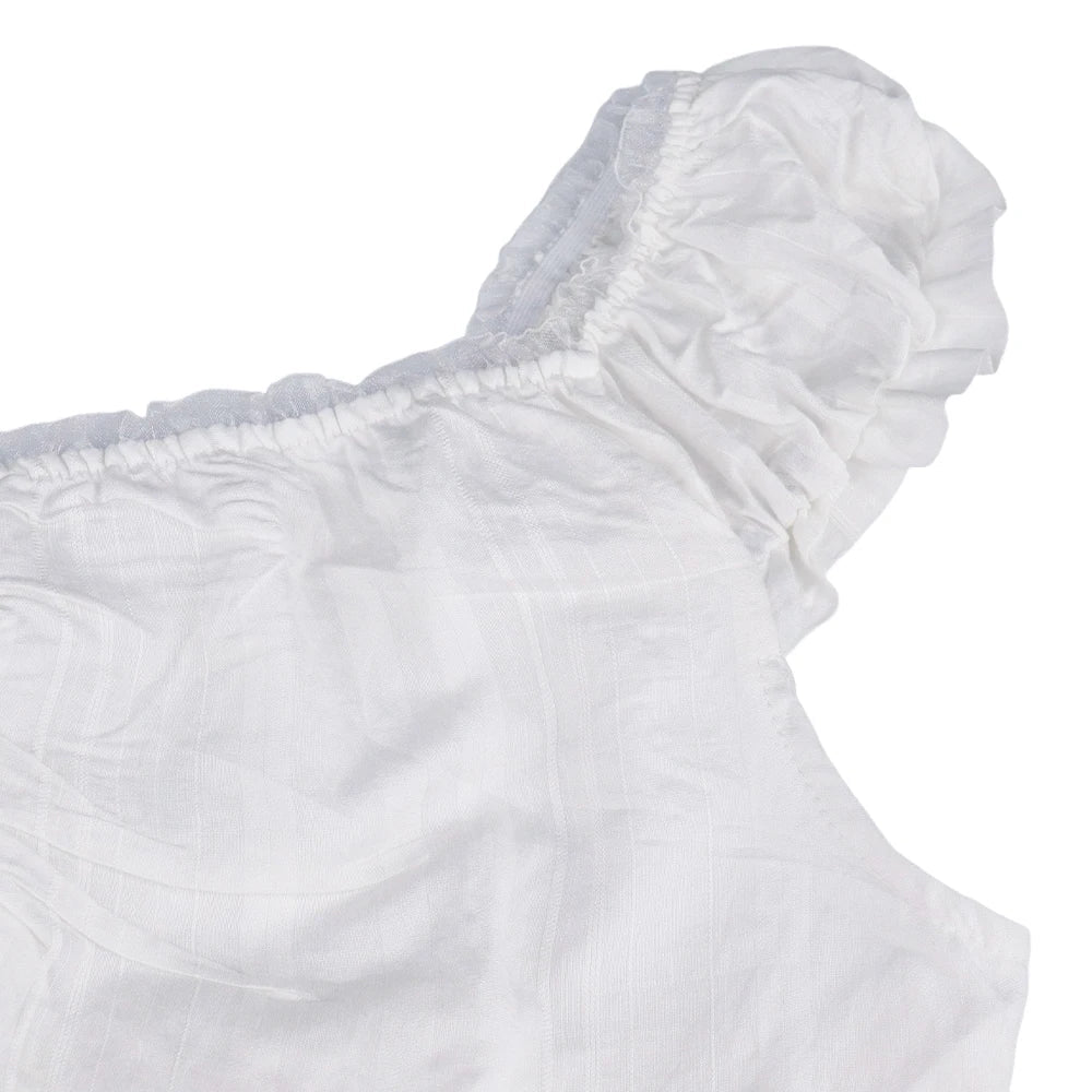 Phantasy Y2K Women Tops White Lace T-Shirt Button Tees Vintage French Style Tops 2025 Spring Summer Tops Female Streetwear